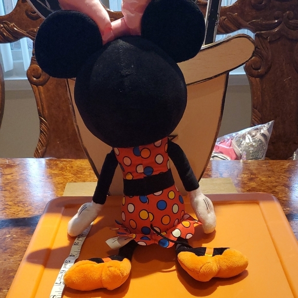 Disney Minnie Mouse Stuffed Animal - Black, Pink, Orange - Picture 6 of 9